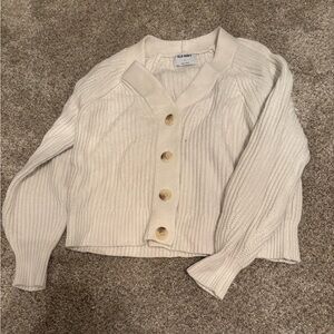 White Button Sweater